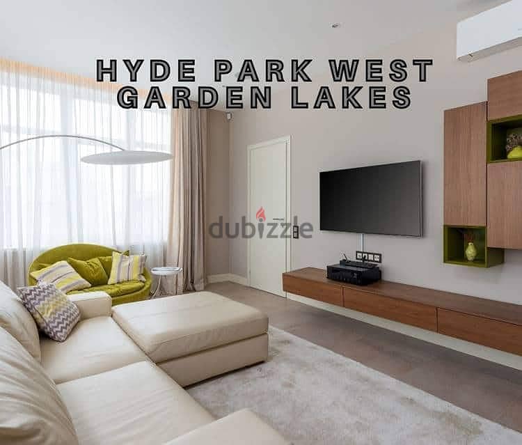 With 5% down payment, own a two-bedroom apartment with garden 105 m in Hyde Park October Compound 1