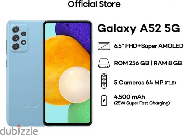 سامسونج A52 s 5G ٢٥٦ جيجا - Samsung 256 Gb 1