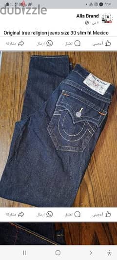 original true religion jeans size 30
