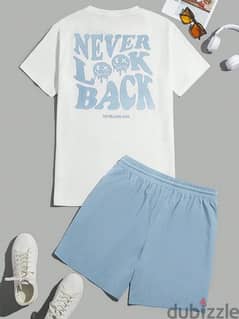never look back :t shirt + short
