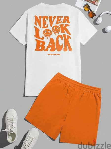 never look back :t shirt + short 1