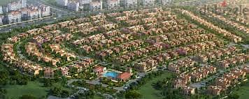 twin House 400 m land + 270 m Bua in Diyar al Qataria View land scape in new cairo - golden square -middle ring 1