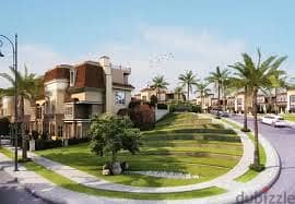 Villa, 330m super lux finishing, immediate delivery, facing the sea directly with a very distinctive view in Sarai Compound, S. A phase, on Suez Road, 1