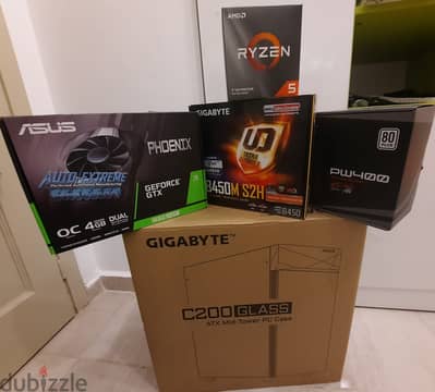 pc gaming ryzen 5 /تجميعة ryzen 3600 b450 16gb ram