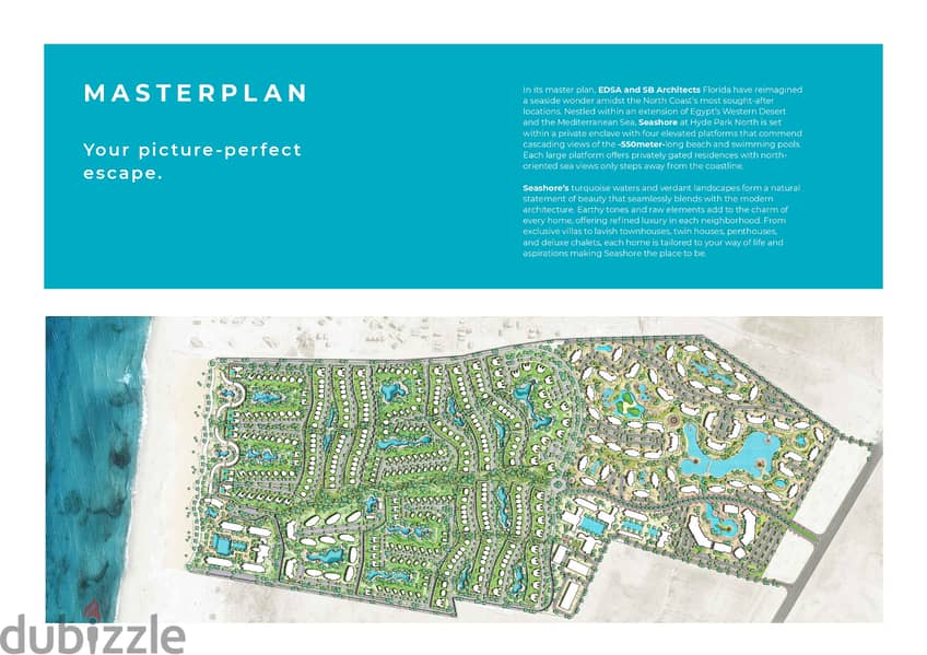 A new plan in SEASHORE from Hydepark Ras Al-Hikma, with a different area and a down payment starting from 800 thousand 3