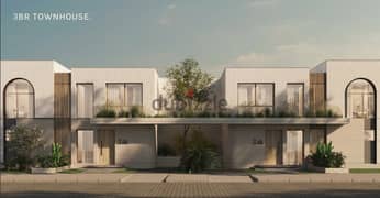 Townhouse corner for sale in The med ras elhekma north coast رأس الحكمة  prime location lagoon view Two story Townhouse  BUA(g+1) 181m²Land248m² 0