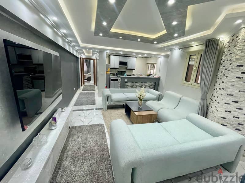 Furnished 2-bedroom apartment for rent in Al-Batal Ahmed Abdel Aziz Street 1