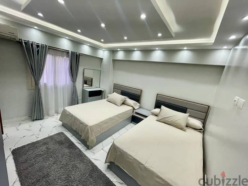 Furnished 2-bedroom apartment for rent in Al-Batal Ahmed Abdel Aziz Street 7