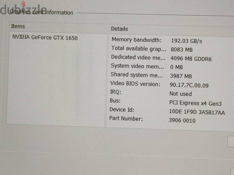 lenovo core i5 الجيل الحادي عشر+ nvidia gtx 1650 4gb+120hz + ويندوز او 10