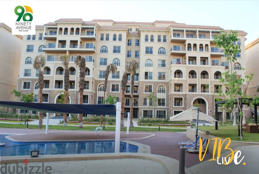 Apartment for sale, 179 sqm, finished, next to AUC, 10% down payment and installments over 7 years, Fifth Settlement, 90th Avenue 19