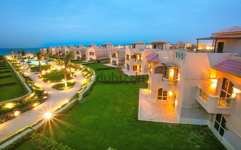 Chalet with garden 3 rooms for sale immediate receipt fully finished ultra super lavista topaz Ain Sokhna Panorama Sea View special discount on cash 10