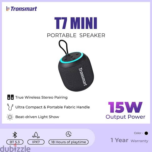 Tronsmart Element T7 Mini Bluetooth Speaker 15W - Black 5
