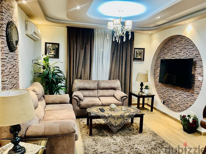 Furnished apartment for rent close to services and the Eastern Market in Al-Rehab, New Cairo 8