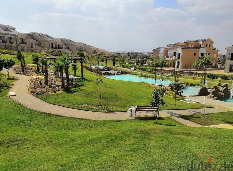 For sale, a distinguished Town Middle villa in Layan Sabbour Compound - open landscape view - immediate delivery. 3