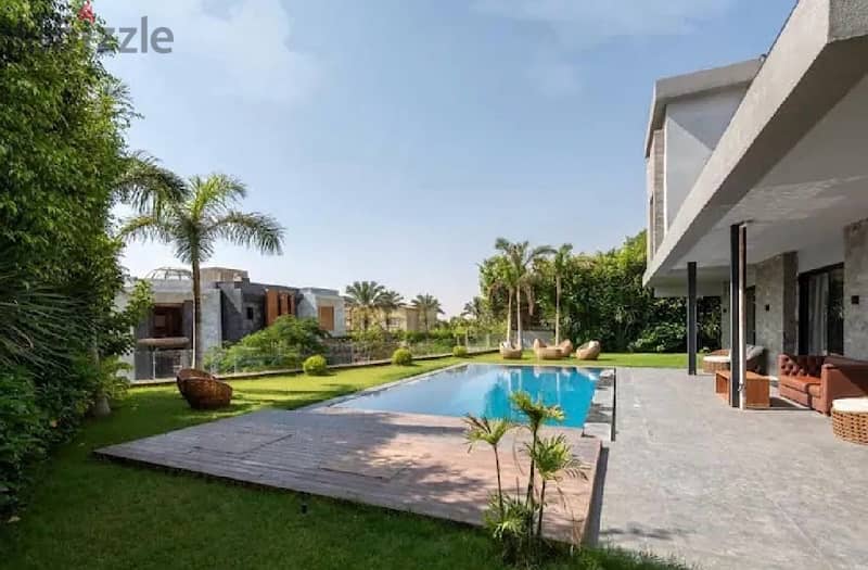 Furnished villa with swimming pool in Swan Lake compound 2