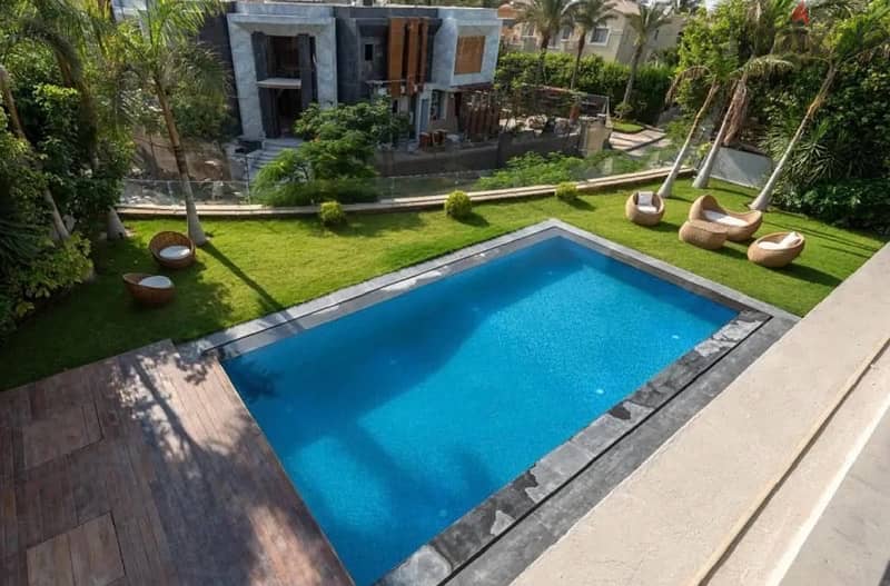 Furnished villa with swimming pool in Swan Lake compound 5