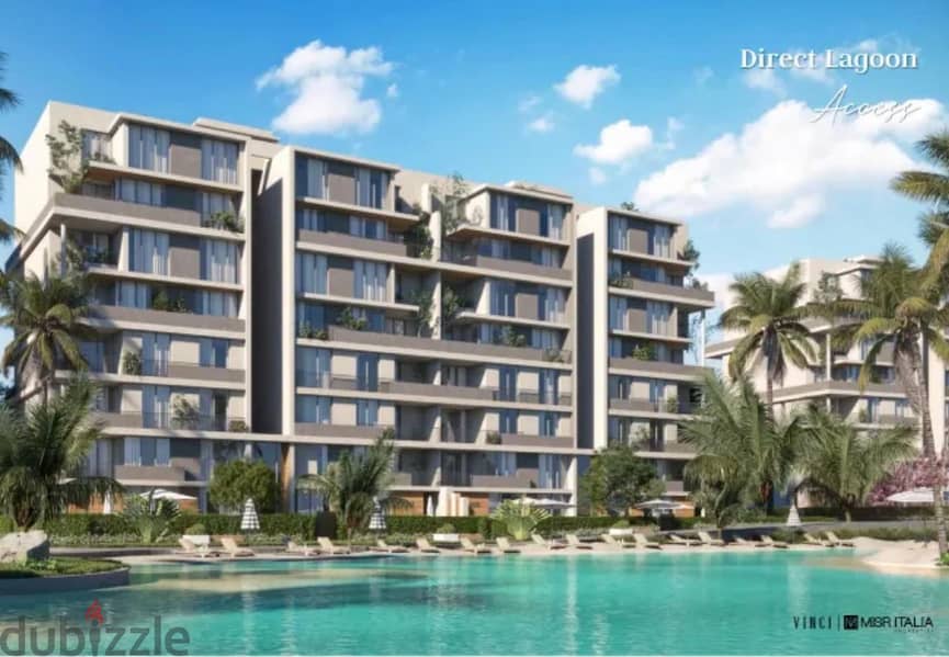 sky villa duplex resale in vinci new capital view lagoon under market price 2