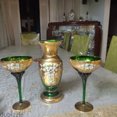 3 Bohemian vases