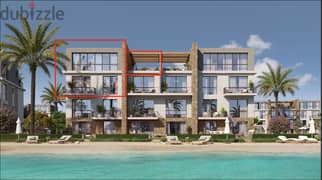 Fully finished duplex with air conditioners, first row lagoon on the North Coast in Silver Sands by Aura by Naguib Sawiris 0