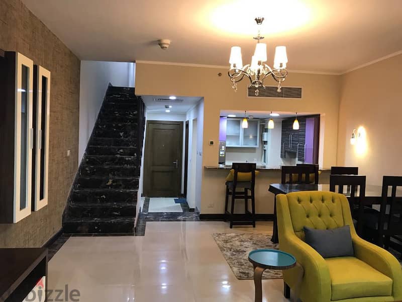 Furnished Duplex 2rooms for rent in Porto New Cairo Compound 2