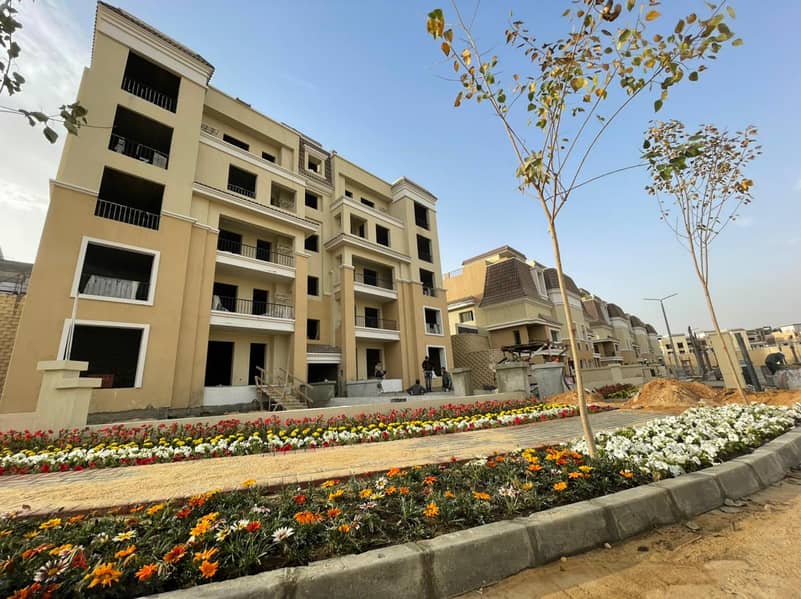 اميز شقة غرفتين 111م أرضي بجاردن 129م للبيع بكمبوند سراي Sarai القاهرة الجديدة قسط على 8 سنوات 15