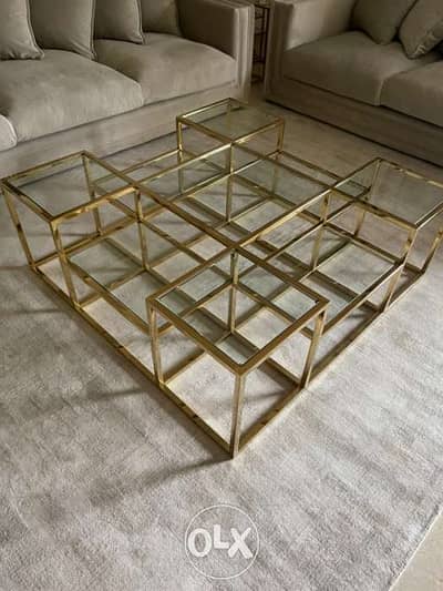 2XL Gold Coffee Table - ترابيزة قهوة ذهبي