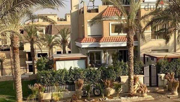 villa with garden for sale in Sarai, New Cairo, next to Madinaty, at the entrance to Mostakbal City, in installments over 8 years 41%cash discount 10