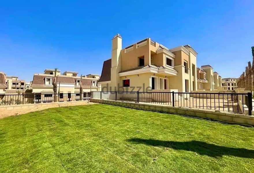villa with garden for sale in Sarai, New Cairo, next to Madinaty, at the entrance to Mostakbal City, in installments over 8 years 41%cash discount 23