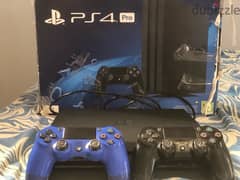 ps4 pro used 1 tb with 8 games 2 controller