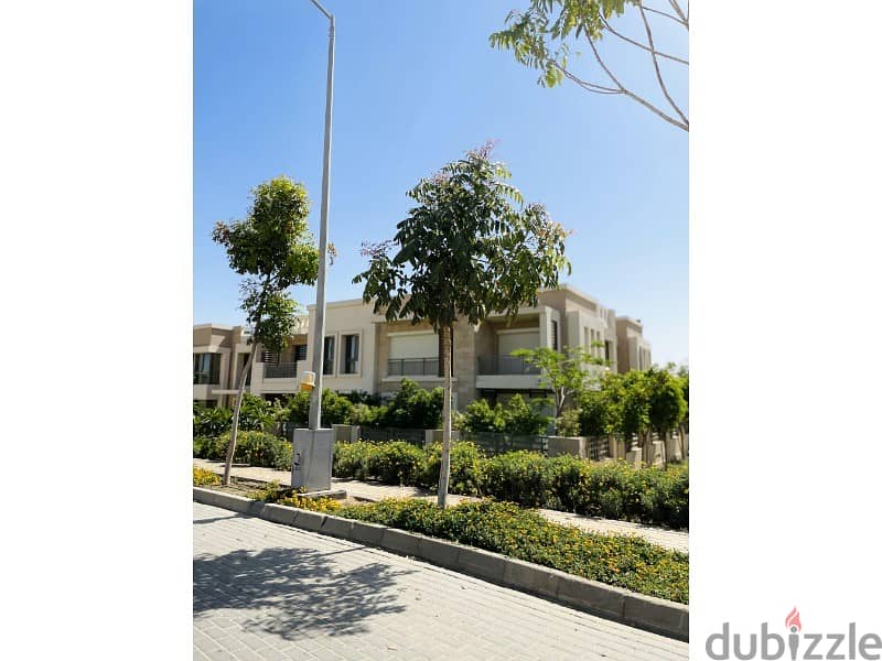 with installments standalone for sale 240 m with garden  3 bed rooms semi finished in taj city 8