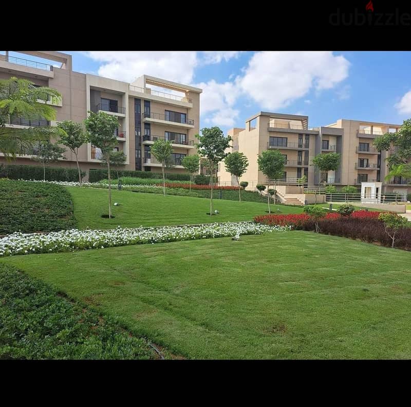 for sale apartment 200m with garden finished with ACs & kitchen phase 1 special view in compound 3