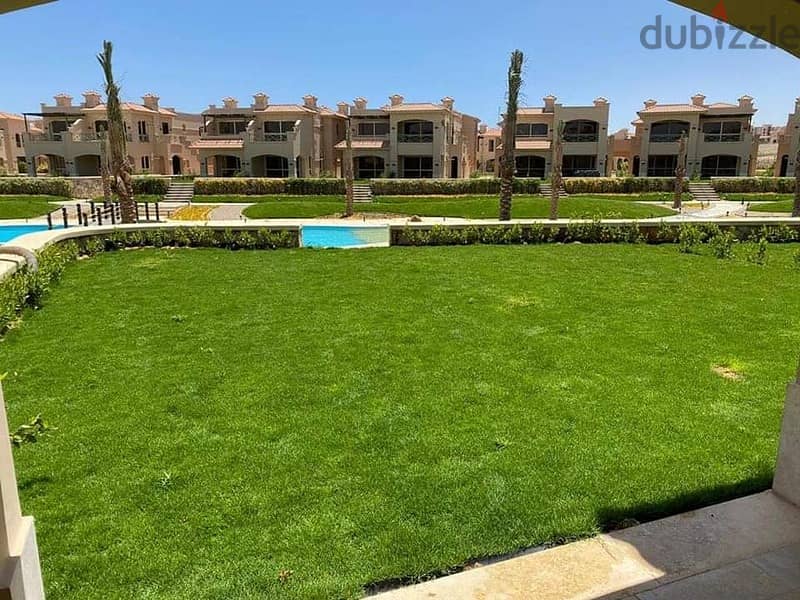 Ground chalet with garden for sale, 130 meters in La Vista Gardens, Ain Sokhna, wonderful view 25
