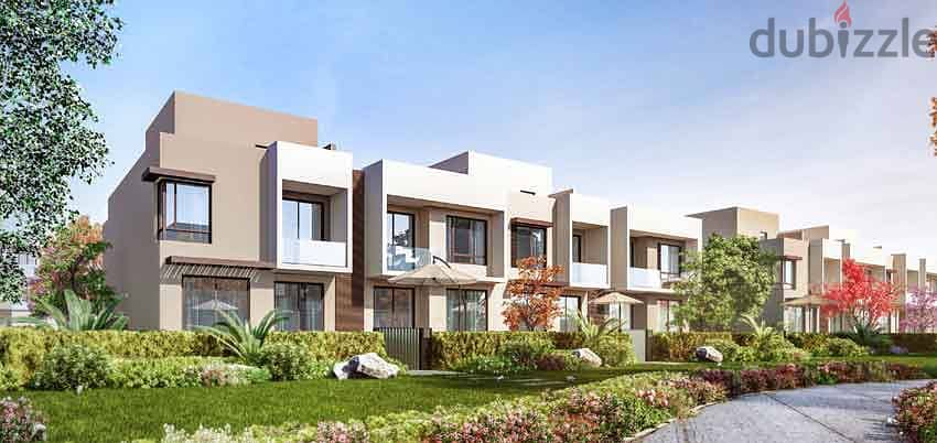 Townhouse Middle for sale, 243 sqm, view landscape, fully finished, in Al Burouj Compound, Shorouk 2