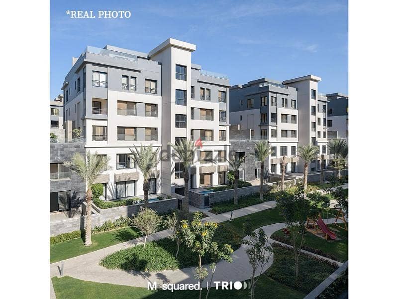 Apartment 230m For sale Trio Gardens Fifth Settlement Compound 3