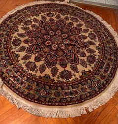 Two round high quality pure wool carpets not used