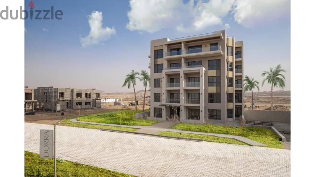 Apartment 163m ground with garden for sale in address east fully finished 20%downpayment ادريس ايست 1
