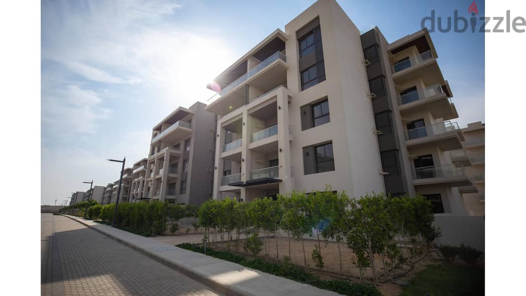 Apartment 163m ground with garden for sale in address east fully finished 20%downpayment ادريس ايست 2
