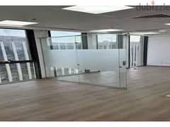 Office 215 sqm for sale, finished with air conditioners, panoramic view on 90th Street, Fifth Settlement 0