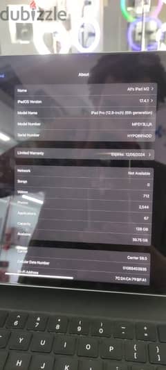 iPad pro M2 128GB