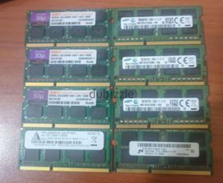 6 قطع رامات لاب توب ddr3  12800s بحالة الزيرو 3