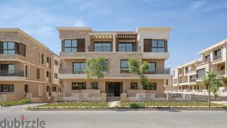 Townhouse villa with a distinctive and very limited garden and rooftop. . in Sarai  _ One of Misr Development City projects