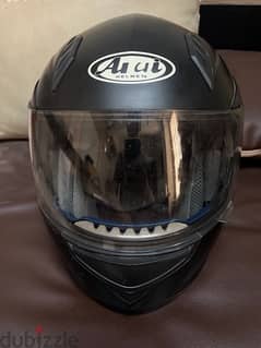 arai helmet with tank holder/ negotiable
