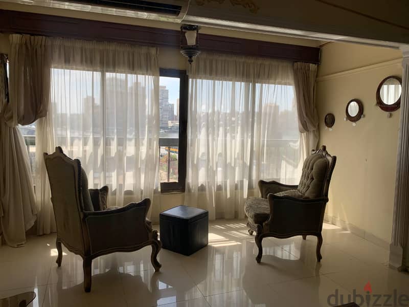 Furnished apartment for rent on the Nile in Manial 2
