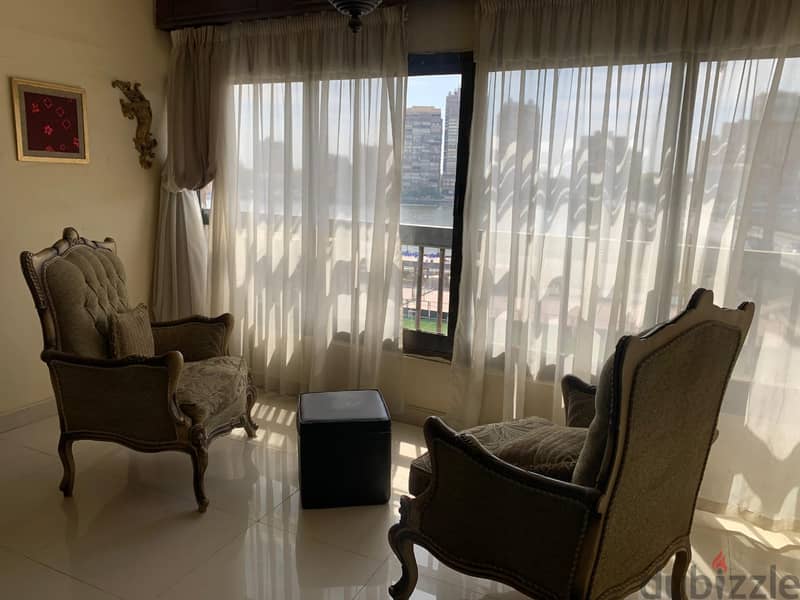 Furnished apartment for rent on the Nile in Manial 3