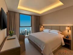 With a 50% discount, a hotel apartment in the most important hotel in Downtown, managed by Concorde El Salam, on the eastern axis in front of the most