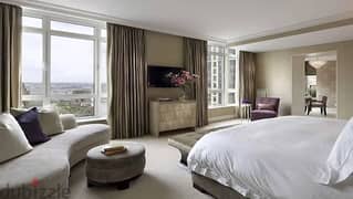 شقة فندقية 5 نجوم متشطبة بالتكيفات بمقدم8% وقسط8سنين بأدارة swissbel Hotel امام اكبر سنترال بارك مع اقوي مطور سعودي