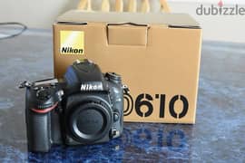 Nikon d610 like new with all thing box