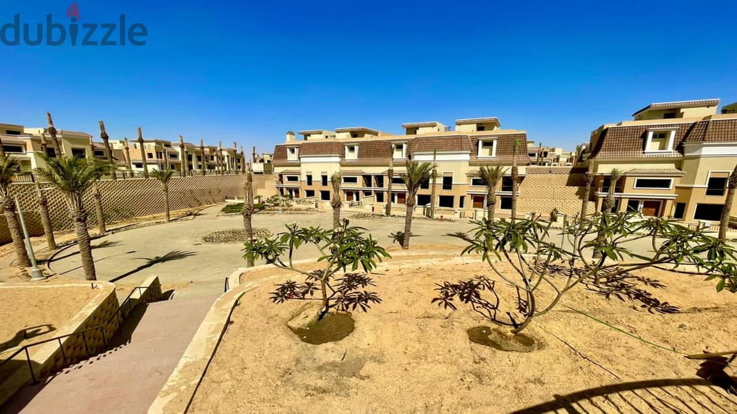 Ground apartment 112 m with garden for sale In Sarai Compound, New Cairo Cash discount 38% سراي 12