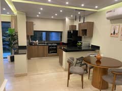 amazing furnished ground floor apartment 130m for rent in lake view residence compound - new cairo