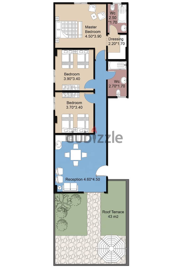 التجمع الخامس apartment 125m for sale in andules new cairo ready to move with instalment 2